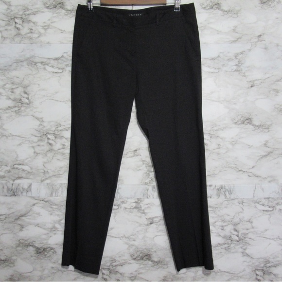 Theory Palmer A Linen Blend Ankle Pants Size 8 | Black - Picture 1 of 16